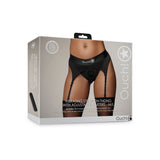 Strap-on-Tanga mit Vibration und verstellbaren Trägern Schwarz