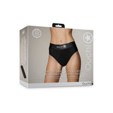 Strap-on-Tanga mit Vibration und abnehmbaren Riemen Schwarz