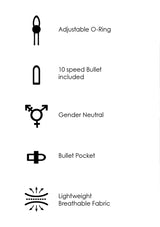 Strap-on-Panty mit Vibration und offenem Rücken Schwarz