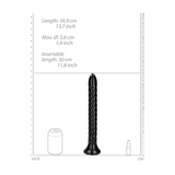 Dildo Anal Snake gedreht Schwarz 30 x Ø 3,6 cm