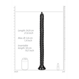 Dildo Anal Snake gedreht Schwarz 50 x Ø 3,6 cm