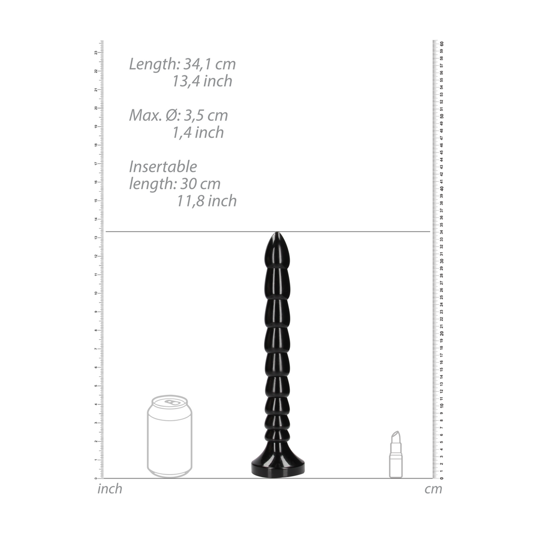 Dildo Anal Snake gestapelt Schwarz 30 x Ø 3,5 cm