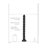 Dildo Anal Snake gestapelt Schwarz 40 x Ø 3,5 cm