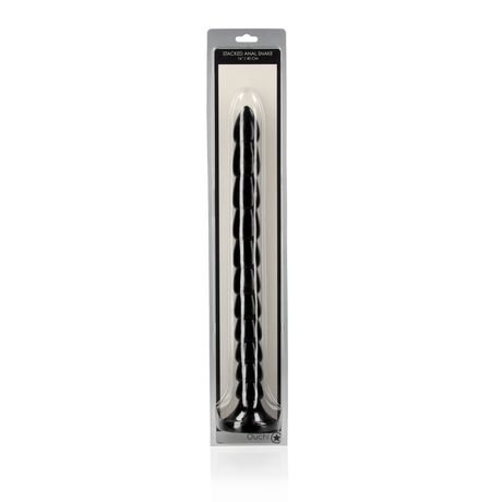 Dildo Anal Snake gestapelt Schwarz 40 x Ø 3,5 cm