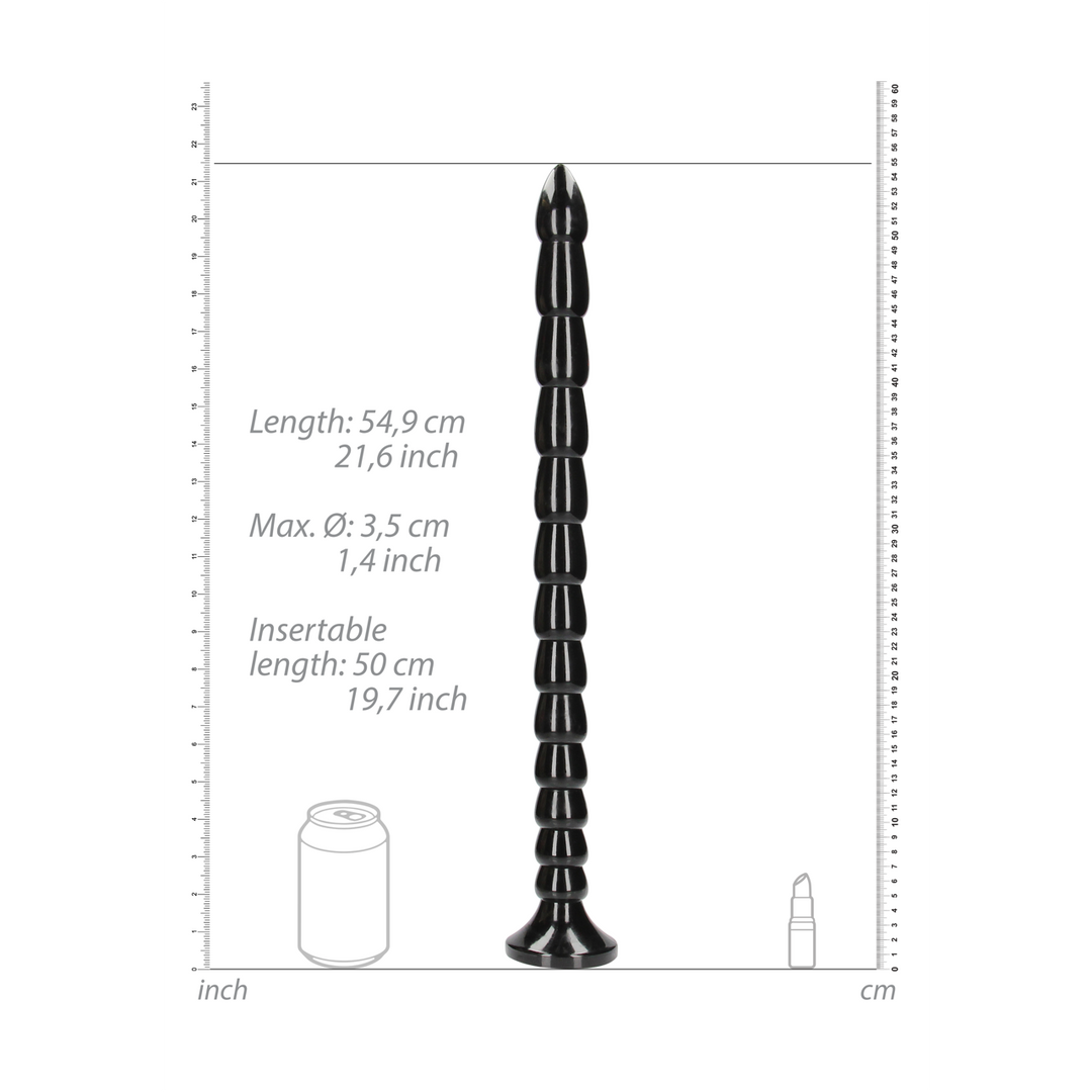Dildo Anal Snake gestapelt Schwarz 50 x Ø 3,5 cm