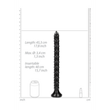 Dildo Anal Snake geschuppt Schwarz 40 x Ø 3,4 cm
