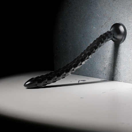 Dildo Anal Snake geschuppt Schwarz 40 x Ø 3,4 cm