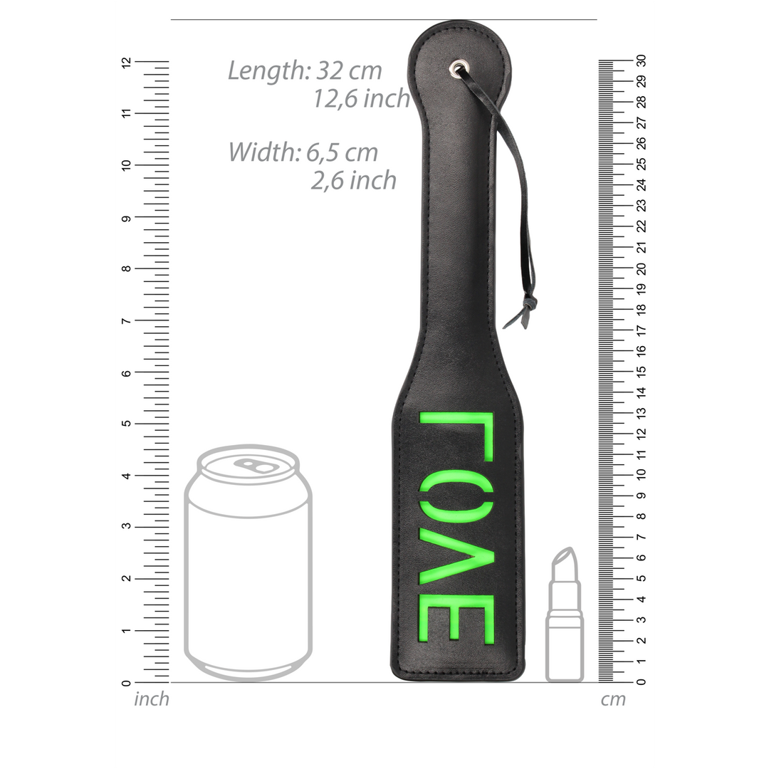 Paddle Love nachtleuchtend Neon Gelbgrün 32,2 cm