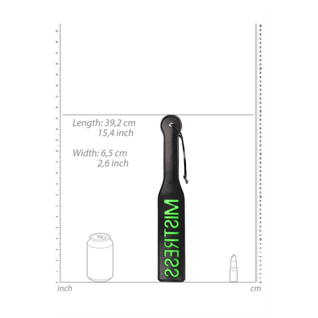 Paddle Mistress nachtleuchtend Neon Gelbgrün 39,5 cm