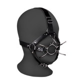 Kopfharness mit Spider-Gag und Nasenhaken Schwarz 70 x Ø 4,4 cm