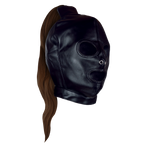 Maske mit blondem Pferdeschwanz Schwarz