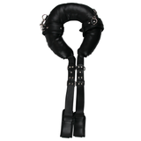 Oberschenkelriemen gepolstert mit Handschellen Schwarz 72 cm