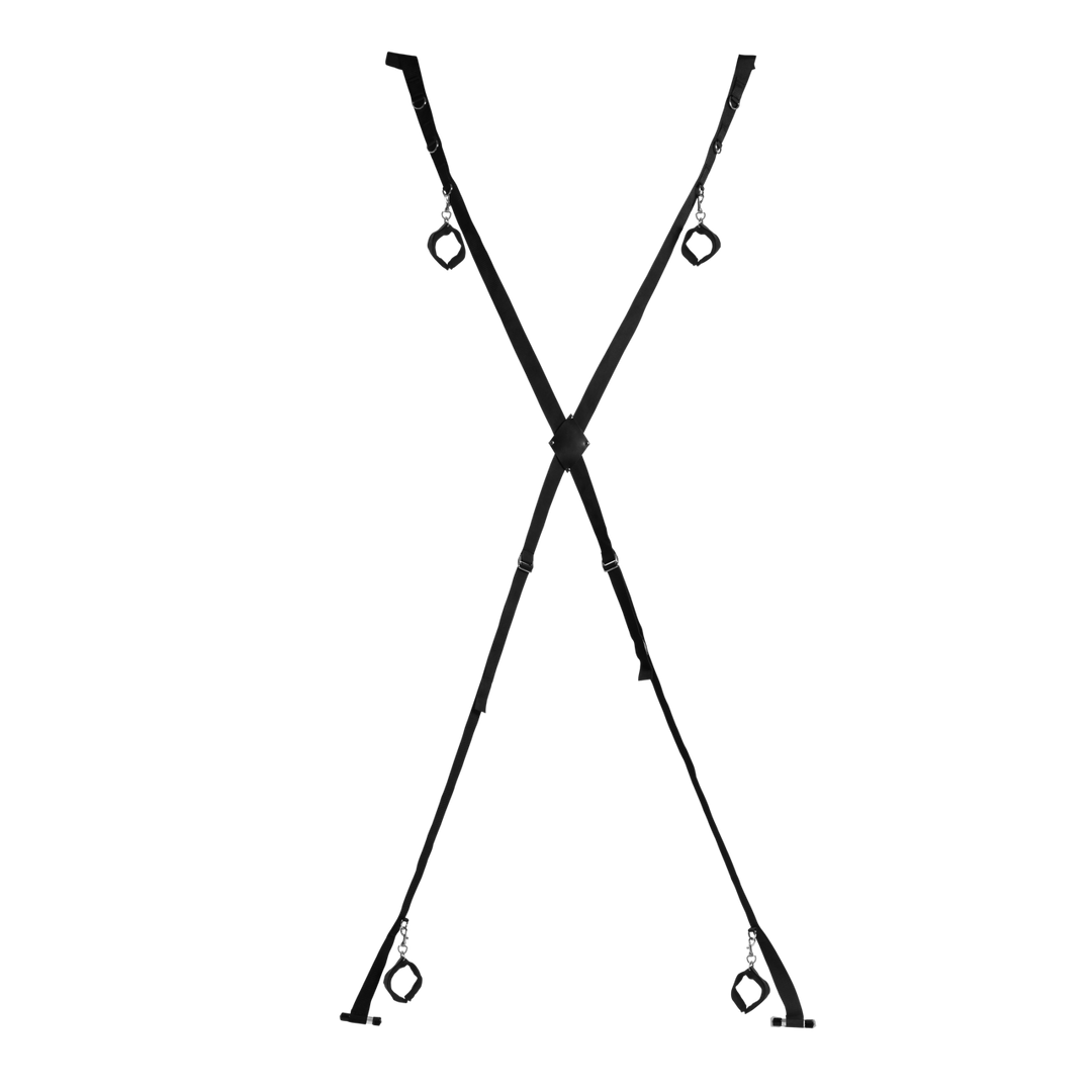 Bondage-Kreuz für die Tür Schwarz 266 cm