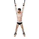 Bondage-Kreuz für die Tür Schwarz 266 cm