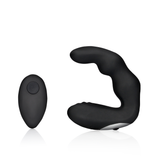 Prostata-Vibrator gebogen mit Fernbedienung Schwarz