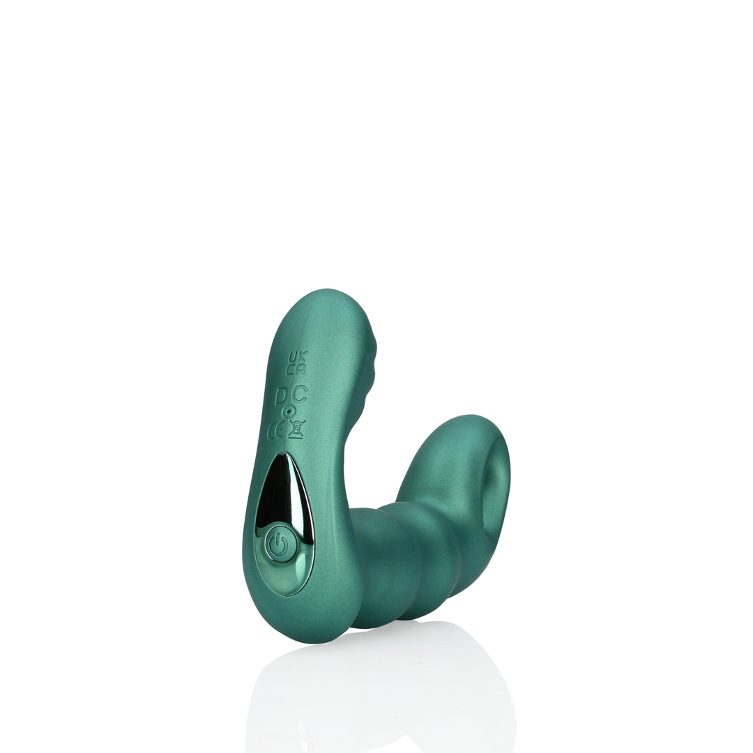 Prostata-Vibrator mit Perlen und Fernbedienung Schwarz