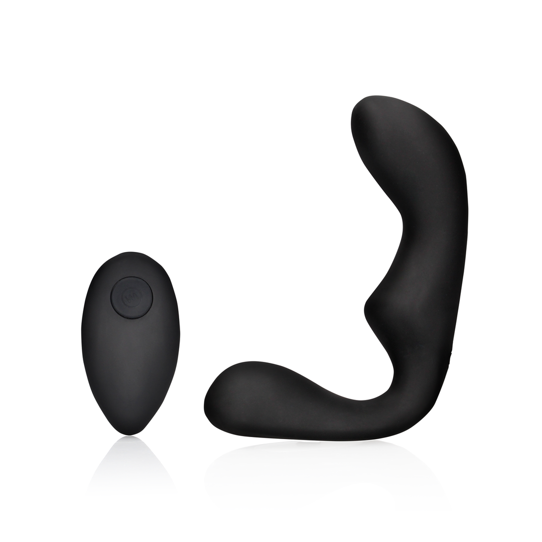 Prostata-Stimulator spitz mit Vibration und Fernbedienung Schwarz