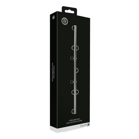 Spreizstange mit mehreren Haken Silber 76,5 cm
