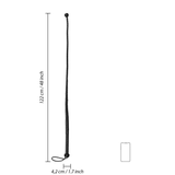 Peitsche PU-Leder mit Endknoten Schwarz 122 cm