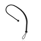 Peitsche PU-Leder mit Endknoten Schwarz 122 cm