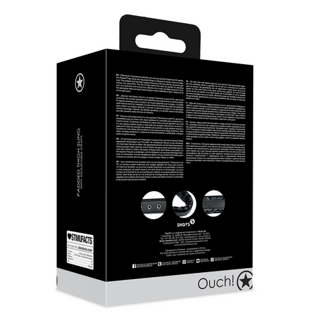 Oberschenkel-Schlaufen gepolstert mit verstellbaren Gurten Schwarz 68 cm