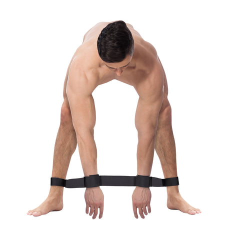 Hand- und Fußfesseln verstellbar Schwarz 52 cm