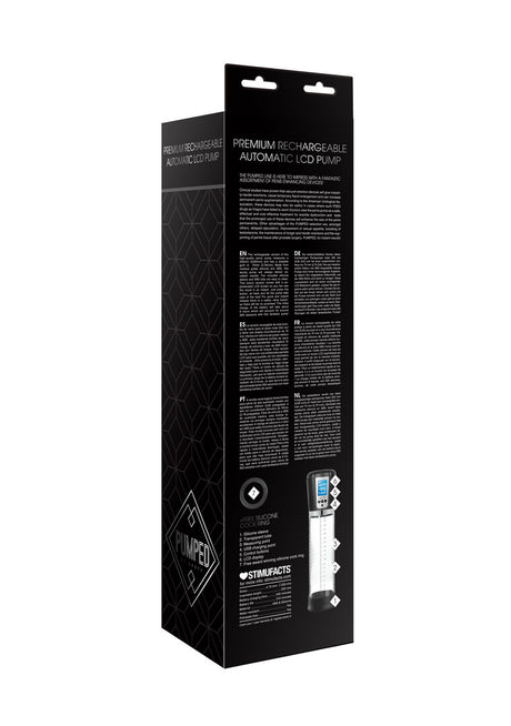 Penispumpe Premium automatisch mit Akku und LCD Durchsichtig 29 x Ø 6,5 cm