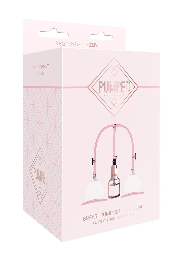Brustsauger-Set Pumped Medium mit Handpumpe und zwei Glocken – Ansicht 2