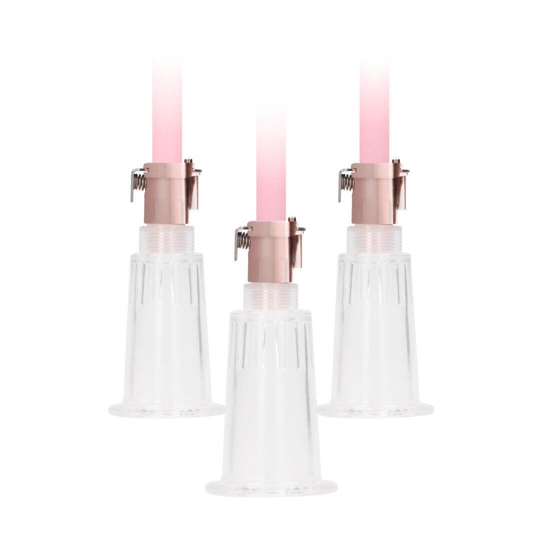 Klitoris- und Brustwarzenpumpen-Set Medium Pink 74,5 cm