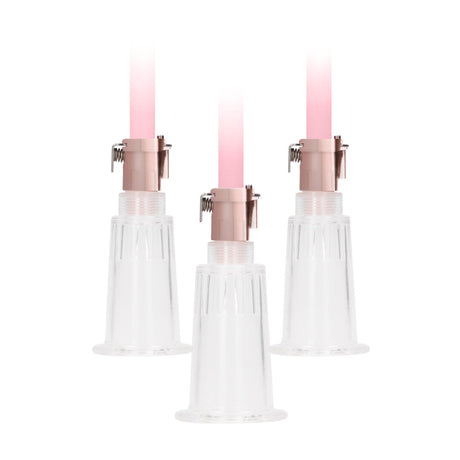Klitoris- und Brustwarzenpumpen-Set Medium Pink 74,5 cm