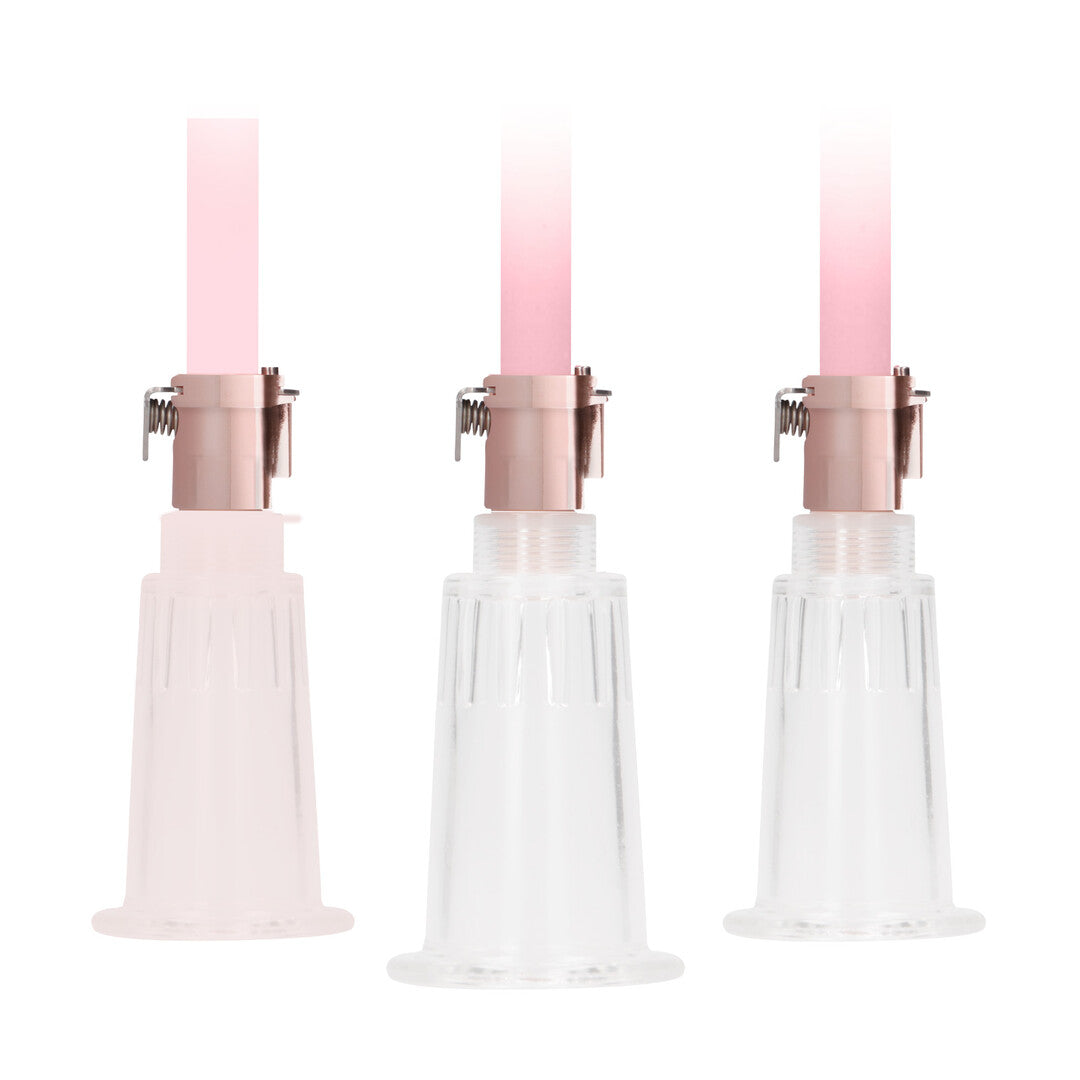 Klitoris- und Brustwarzenpumpen-Set Medium Pink 74,5 cm
