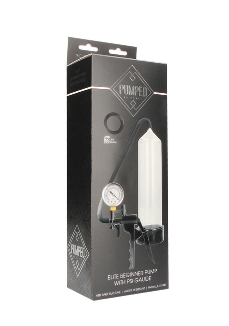Penispumpe Elite für Anfänger mit PSI-Anzeige Durchsichtig 21 x Ø 6,5 cm