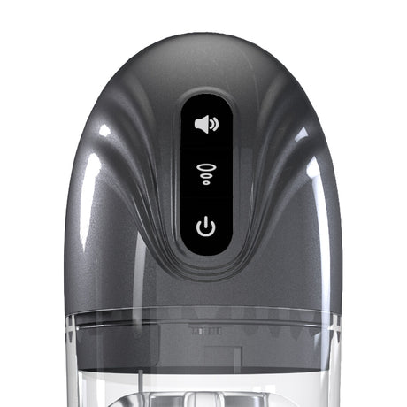 Masturbator SonicPull mit Saug- und Vibrationsfunktion Gun Metal 14 x Ø 8,5 cm