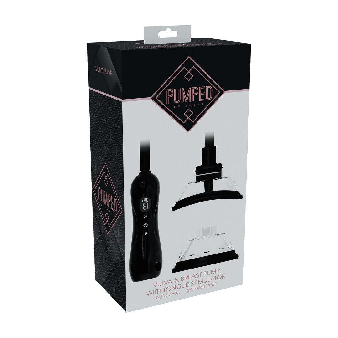 Vaginalpumpe Pumped automatisch mit rotierender Zunge Schwarz – Ansicht 2