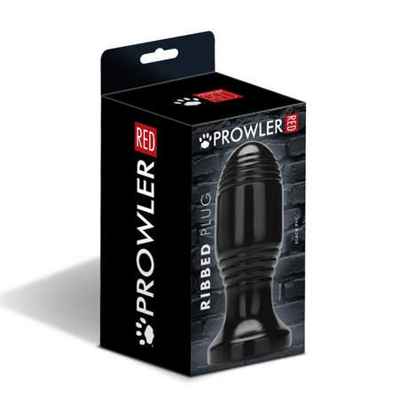 Analplug gerippt Schwarz 10 cm