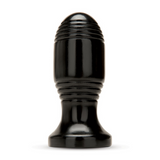 Analplug gerippt Schwarz 10 cm