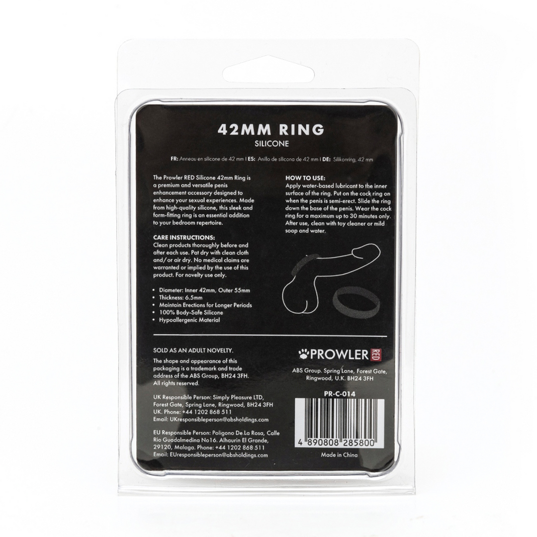 Penisring Silikon 42 mm Schwarz