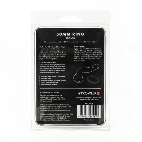 Penisring Silikon 50 mm Schwarz