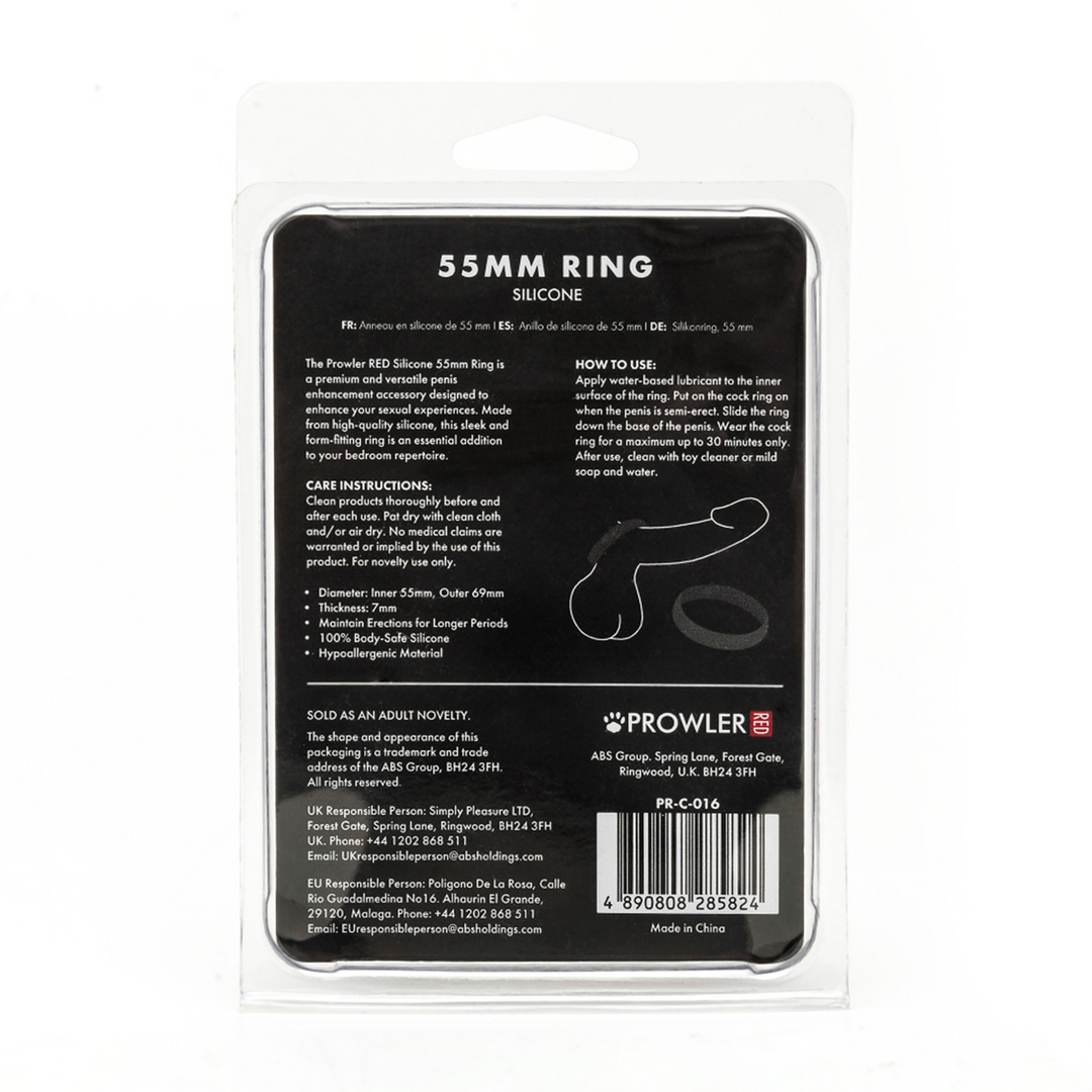 Penisring Silikon 55 mm Schwarz