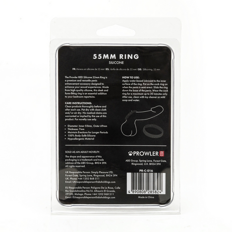 Penisring Silikon 55 mm Schwarz