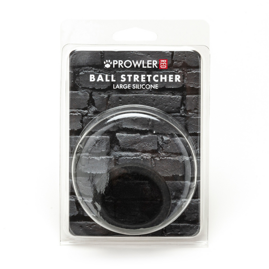 Hodenring Stretcher Silikon Schwarz Groß