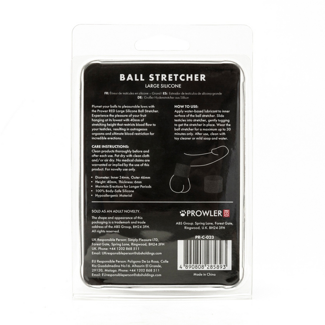 Hodenring Stretcher Silikon Schwarz Groß