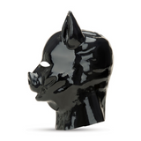 Latexmaske Schwein Schwarz 30 x Ø 58 cm