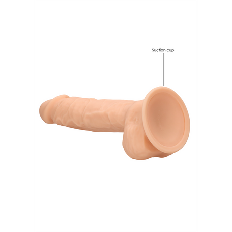 Dildo Silikon mit Hoden Hautfarbe 23 x Ø 4,5 cm
