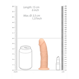 Dildo Silikon ohne Hoden Schwarz 15 x Ø 3,5 cm