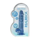 Realistischer Dildo mit Hoden Blau 15 x Ø 3,5 cm