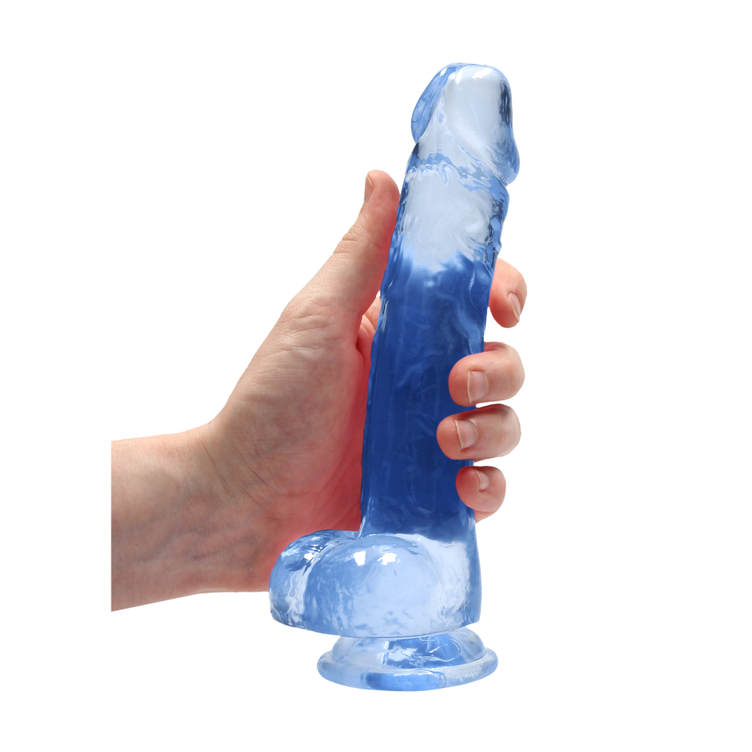 Realistischer Dildo mit Hoden Blau 16 x Ø 4 cm