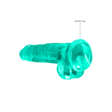 Realistischer Dildo mit Hoden Blau 16 x Ø 4 cm