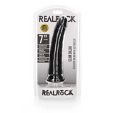Realistischer Dildo Slim mit Saugfuß Schwarz 18 x Ø 4 cm