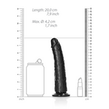 Realistischer Dildo Slim mit Saugfuß Schwarz 18 x Ø 4 cm